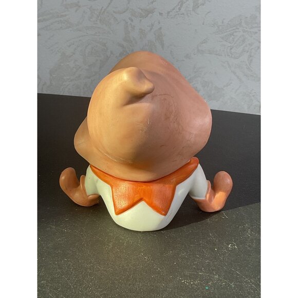 Vintage Homco Sitting Elf Figurine With Orange Hat & Outfit 5213 Collectible Cer - Picture 3 of 6